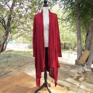 Cato Red and Black Women's Sweater Cardigan